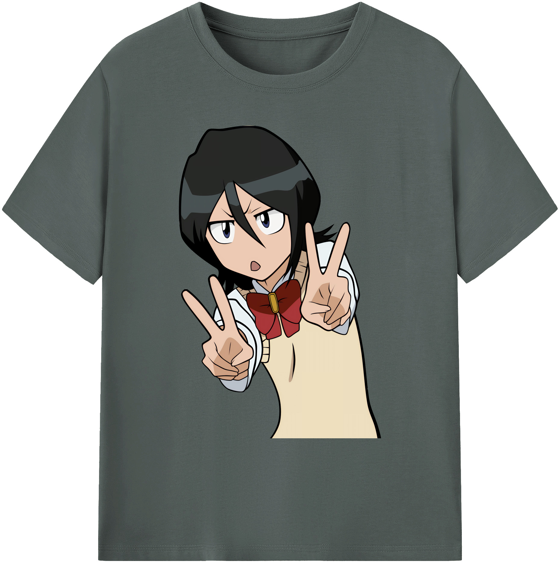（画像用） ブリーチ 朽木ルキア BLEACH Kuchiki Rukia 綿100％ メンズ半袖Tシャツ｜肌触りやわらか＆通気性